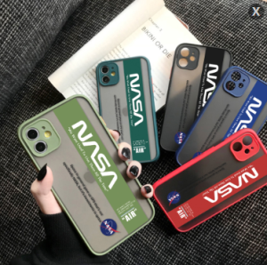 Hontinga Casing Case For Xiaomi Mi 10T Mi 10T Pro Case Creative America Space AIR NASA LOGO Frosted Transparent Phone Case Full Back Cover Camera Protect Cases Hard Case For Boys For Girls