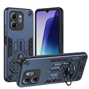 High Quality Armor Casing Infinix Smart 9 8 Pro Tecno POP 9 8 Phone Case New Design Shockproof Lens Protection Hard Cover with 360° Rotating Metal Stand