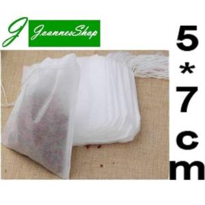 100 Pcs Disposable Tea Bags Filter Bags for Tea Infuser with String Heal Seal Food Grade Non-woven Fabric Spice Filters Teabags