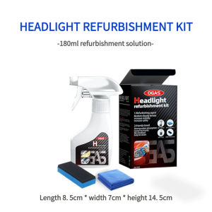 Car Headlight Repair 180ml Restoration Liquid Remove Yellowing Haze Oxidation Coating Kit Pemulihan Lampu Kereta