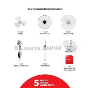 kipas angin berdiri ex 167s maspion - kipas angin maspion stand& desk 16 icnh - kipas 2in2 ex 167s - kipas angin 2 fungsi ex 167s