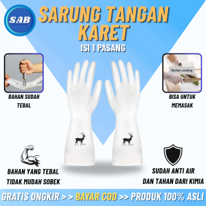 Sarung Tangan Karet Cuci Piring Latex Tebal Silikon Sarung tangan Dapur Serbaguna Per Pasang