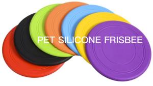 Pet Wonderland Pet Silicone Frisbee Toy Dog Bite Resistant Toy Flying Disc Flying Plate Interactive Toy 18cm Random Colors