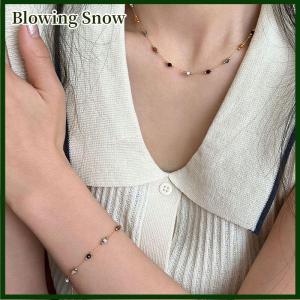 Blowing Fashion Retro Natural Stone Splicing Beaded Simple Bracelet Necklace Female Light Luxury Temperament Necklace Bracelet Accessories Jewelry