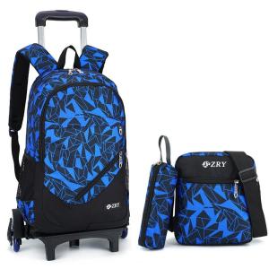 Middle School Student Trolley Bag Six Wheels Climbing Stairs Burden Reduction Detachable