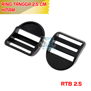 RING TANGGA RTBN RTB RTE TAS RANSEL JANSPORT GESER 2.5 CM BUCKLE ADJUSTER TALI WEBBING HITAM PER PACK MURAH