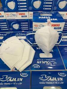 Khẩu Trang N95 KHÔNG VAN HM95 HOÀNG MINH Lớp Chống Bụi Min PM2.5 Ôm Sát Mặt Có Kẹp Kim Loại Định Hình Hộp 25 Cái