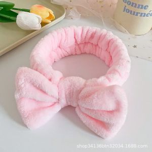 Makeup Washing Big Ribbon Hairband Flannelette Headband Face Cleansing Ribbon