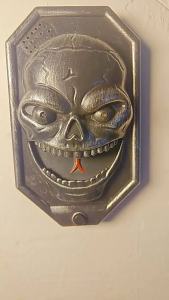 Halloween LED Electronic doorbell   Creative escape room prank skull doorbell ornament   Ghost Festival atmosphere decoration props