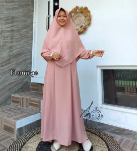 Gamis Set Wolfis Syari Kancing Busui Azhari