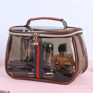Pu Makeup Bags for Women Waterproof Travel Toiletry Bag Large Capacity Clear Organizer Portable Cosmetic Bag Transparent for Daily Travel Gym