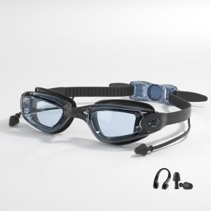 1 Set Sun Protections Swim Goggles Swimming Eyewears with Adjustable Nose Bridge Feature and Wide View Lens