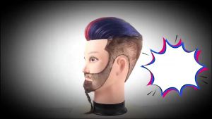 Mannequin Head Human Hair for Hair Styling 12" Barber Mannequin Head Male with Stand - Training Doll Head for Hair Cutting Practice