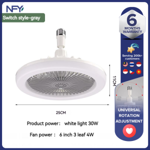 โคมไฟพัดลมติดเพดาน LEDไฟพัดน้ำมันหอมระเหยการเรียนและไฟห้องนั่งเล่นรุ่นหัวโคมไฟอเนกประสงค์