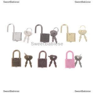 [COD] SweetBabiese 1ชุดสี่เหลี่ยมผืนผ้าล็อคกระเป๋าเดินทางฮาร์ดแวร์ล็อค W/LOCK สำหรับไดอารี่ Book Jewelry BOX