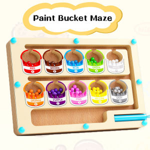 GeeToy Color Sorting and Number Maze Board Magnetic Beads Learning Counting Education Toy for Kids