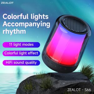Zealot TWS Bluetooth Portalbe Wireless Speaker With RGB Color Light support U Disk /TF Card /Aux in