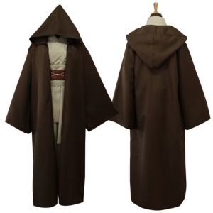 Star Wars Jedi Knight Obi-Wan cos Two-dimensional Halloween costume cosplay Full set of mens clothing