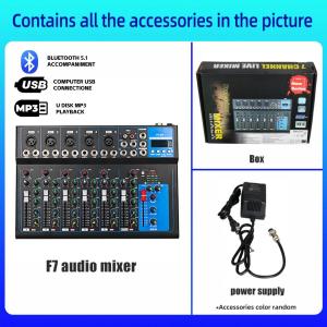 F7 Bluetooth Portable Audio Mixer amplifier with bluetooth 2000w power amplifier portable amplifier bluetooth audio amplifier