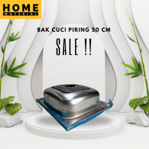 BAK CUCI PIRING 50CM X 40CM SATU LUBANG ALPHARD - GRATIS AFUR & SELANG BCP ABU
