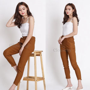 CLOUWNY - Chino Pants Celana Kantor Casual Katun Import Karet Office Casual Skinny Fit Body