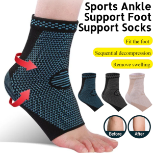Sports Ankle Support Foot Support Socks Nylon Copper Fiber Knitted Breathable Calf Ankle Protector Socks Help Blood Circulation