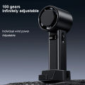 Jiditech High-speed Fan Handheld Fan 100 Wind Speeds Adjustable USB Rechargeable Outdoor Mini Fan. 
