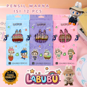 Set Mewarnai Karakter Pensil Warna Isi 12pcs Colored Pencils 12Pcs Pensil Warna Karakter Labubu 12pcs