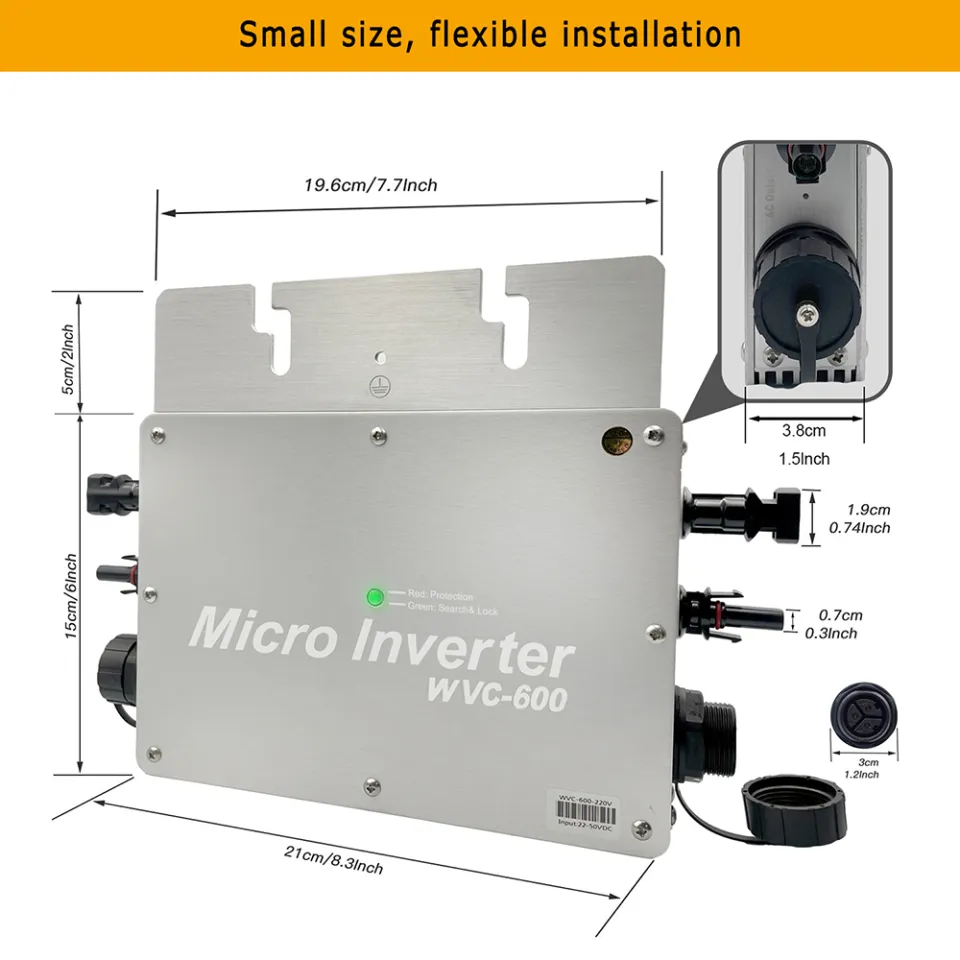 Y&H 600W/IP65/DC28 Solar Grid Tie Micro Inverter, micro-omvormer, waterdicht 50V, MPPT AC180-260V PV, Input 30V-36V, Output voor 30V 36V zonnepaneel Y&H 600W/IP65/DC28 Solar Grid Tie Micro Inverter, micro-omvormer, waterdicht 50V, MPPT AC180-260V PV, Input 30V-36V, Output voor 30V 36V zonnepaneel