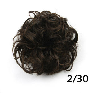Gnker Curly Messy Bun Human Real Natural Hair Piece Scrunchie Hair Extensions Wig - Brown Black Blonde Dark Brown Light Brown - Hair Care Accessories - Wig & Hair Extensions & Pads