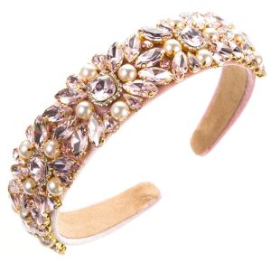 Baroque Rhinestone Headband Shiny Color Drill Hair Accessories Vintage Crown Headband Hair Clip Womens Wide Headband Bridal h260729