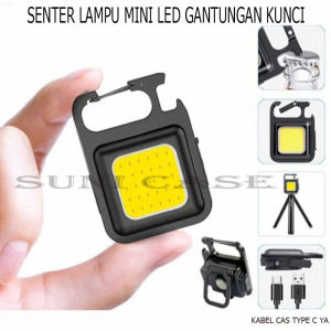UC88 KEYCHAN-Lampu Led Gantungan Kunci Multifungsi / Lampu Camping USB CAS TYPE C Rechargeable / LED Emergency Outdor / Camping