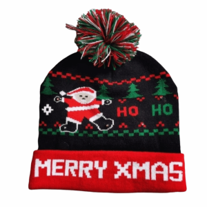 NALANILI Đầy màu sắc Mũ Giáng Sinh LED Ông già Noel Ấm áp Mũ len phát sáng Mùa đông Giáng sinh Mũ Tết Tiệc Giáng Sinh