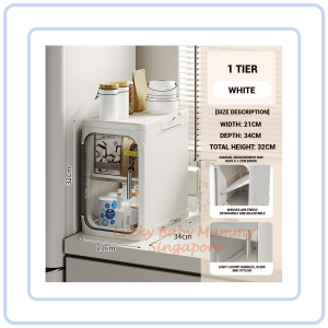 【COZYCASA】Narrow Space Multi-Layer Storage Cabinet Compact Organizer for Bathroom Kitchen Laundry Room