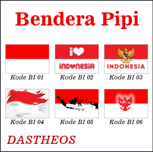 (40pcs) Stiker Pipi Bendera Indonesia Bahan Glosy Mengkilap Harga Termurah!