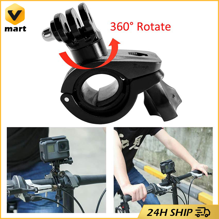 Bracket for 9 10 11 DJI SJCAM Insta360 Action Camera Accessories 360 Degree Rotation Bike Bicycle Motorcycle Handlebar Handle Bar Mount Holder For Gopro Hero 8 7 6 5
