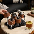 French planetary glass water cup set home coffee cup light luxury high-end exquisite afternoon tea cup. 