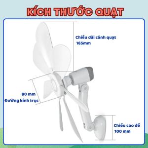Quạt treo tường treo trần nhà bếp Toilet phòng ngủ không tiếng ồn cánh quạt mềm dẻo an toàn cách lắp đa dạng và điều chỉnh đa góc tiện lợi