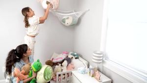 Stuffed Animal Hammock Corner - Easy to Hang Toy Net Hammock for Stuffed Animals Plush Toy Organizer Storage for Nursery or Play Room