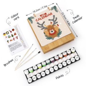 GIORGIONE 12 เดือน ปฏิทินตั้งโต๊ะ ฉบับปี 2026 ทำด้วยมือ ผู้วางแผนตาราง ใช้งานได้จริง ระบายสีตามตัวเลข ปฏิทิน DIY สำหรับบ้าน