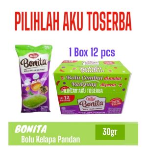 Roma BONITA Bolu Lembut rasa KELAPA PANDAN - (HARGA 1 BOX isi 12 pcs)