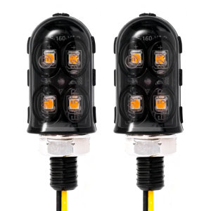 อัปเกรดติดตั้งง่ายไฟ LED 4ตัวสำหรับไฟเลี้ยวรถจักรยานยนต์รถมอเตอร์ไซค์การประหยัดพลังงานความสว่างแบบกันกระแทก