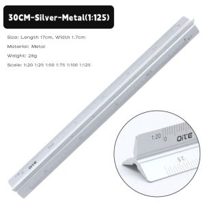 JAYNEBIO Metal/Plastic Triangular Scale 10/15/30cm 1:20-1:500 Straight Ruler Multi-functional Drafting Measure Tool Proportional Scale Engineer