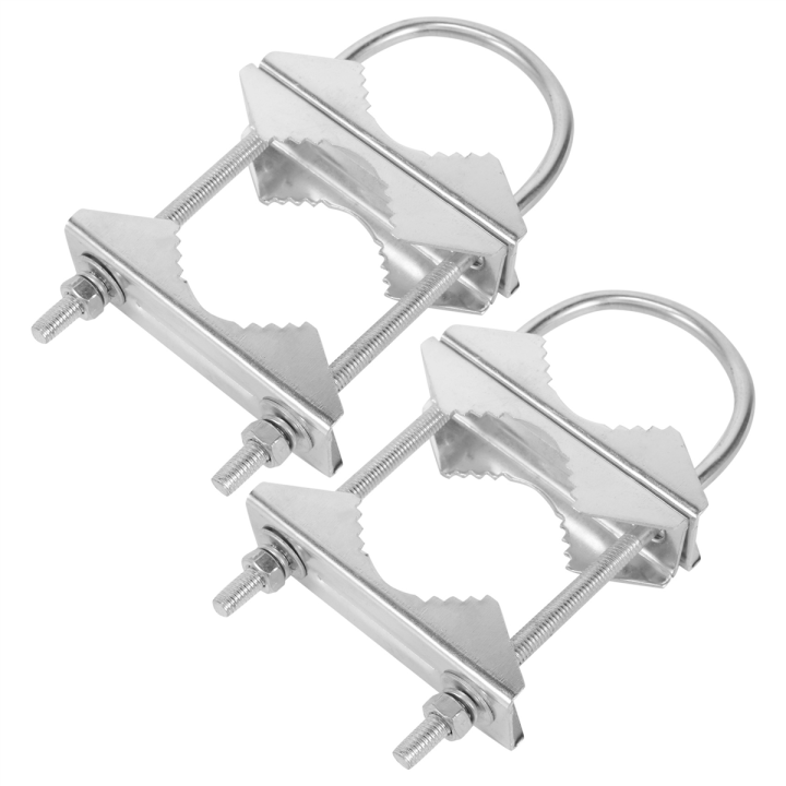 Double Antenna Mast Clamp V-Jaw Bracket U Bolts Pipe Mounting Hardware ...