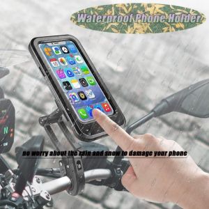 【Hot】360 Degree Rotating Extendable Fully Waterproof Mobile Phone HolderFor Motorcycles Electric BicyclesBikelyFreely Adjustable Height and 360°Rotation