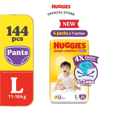 Huggies Magic Comfort Pants M42/L36/XL32/XXL31 (4 Packs)