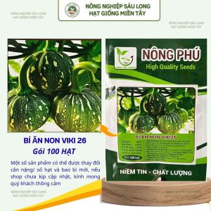 Hạt Giống Bí Ăn Non F1 VIKI 26 Gói 11G – Trái Non Đẹp Cây Khỏe Dễ Trồng