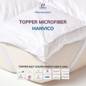 Topper nệm tăng tiện nghi HANVICO Microfiber siêu êm ái