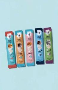 Keyf Creamy Cat Treats Assorted Flavor Cat Food Supplement 5pcs in 1 sachet 75grams