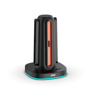 IINE Charging Dock with 4 Slots for Switch 2 4-in-1 Fast Charging RGB Light Effect Overcharge Protection Switch2 Joypad Charging Stand